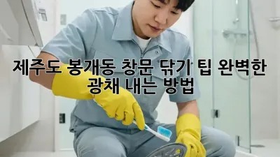 제주도 봉개동 창문 닦기 팁: 완벽한 광채 내는 방법
