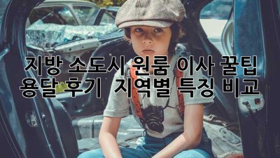 지방 소도시 원룸 이사 꿀팁🍯 용달 후기 & 지역별 특징 비교